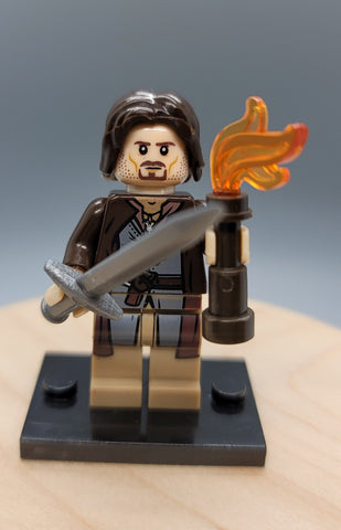 Aragorn Custom minifigure.   Brand new in package.  Please visit shop, lots more. - BeausBricks