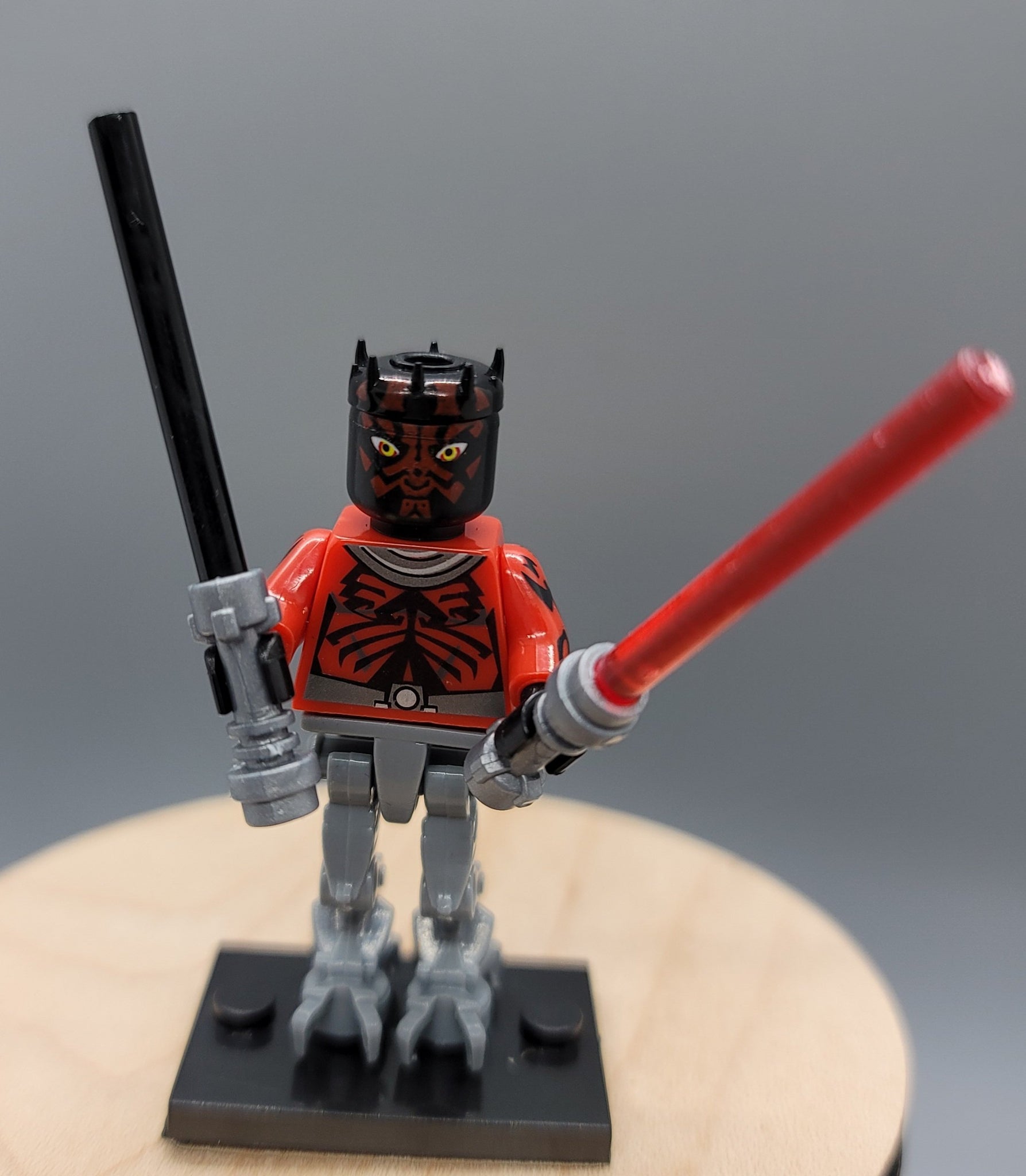 Darth Maul Custom minifigure by Beaus Bricks.   Brand new in package.  Please visit shop, lots more! - BeausBricks