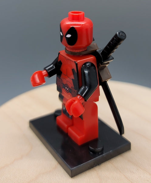 Deadpool Custom minifigure. Brand new in package. Please visit shop, lots more! - BeausBricks