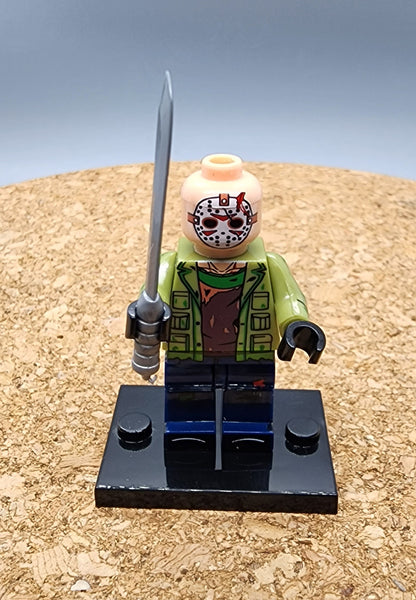 Jason Friday the 13th Minifigure.  Works with Lego.  Brand new in package.
