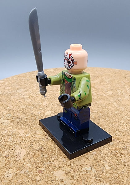 Jason Friday the 13th Minifigure.  Works with Lego.  Brand new in package.