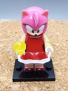 Amy Rose Custom minifigure. Brand new in package. Please visit shop, lots more!