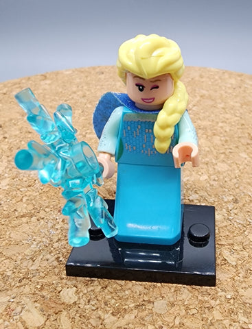 Elsa Frozen custom minifigure.    Brand new in package