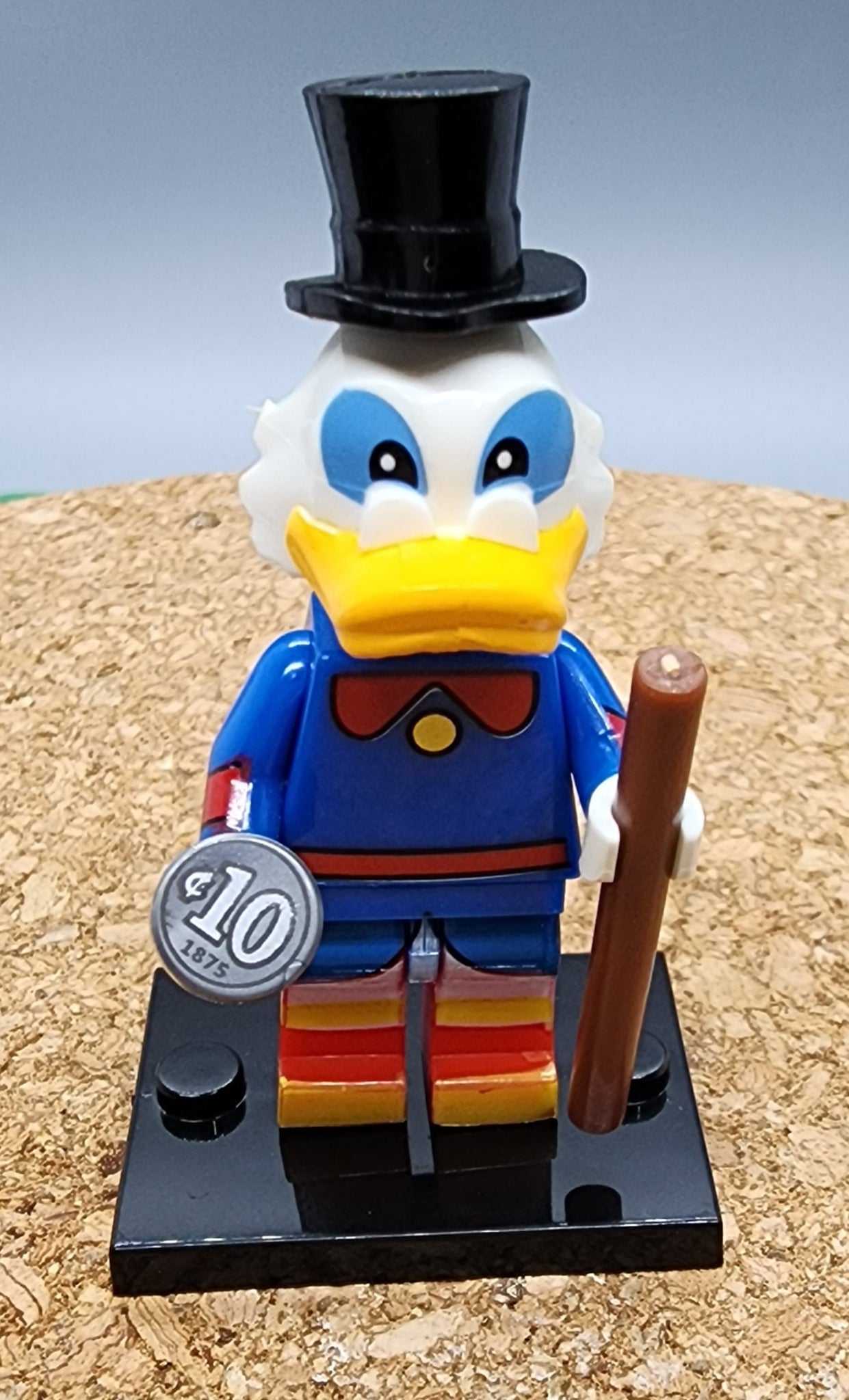 Scrooge McDuck Custom minifigure by Beaus Bricks.  Brand new in package.  Please visit shop, lots more!