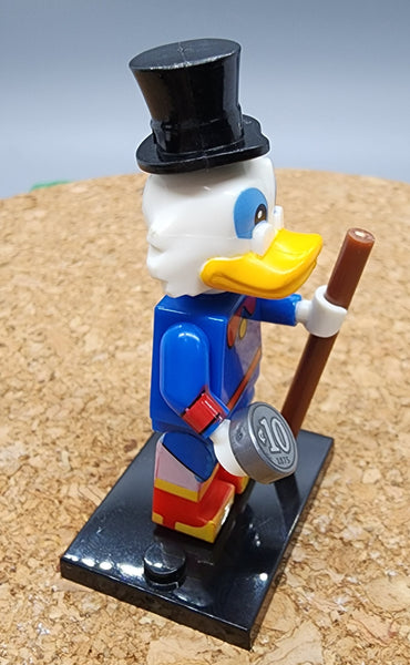 Scrooge McDuck Custom minifigure by Beaus Bricks.  Brand new in package.  Please visit shop, lots more!