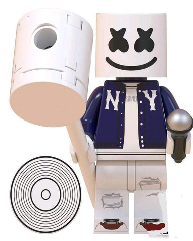 Marshmello Custom minifigure by Beaus Bricks. Brand new in package.  Please visit shop, lots more! - BeausBricks