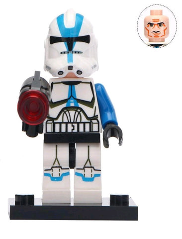 Clone Trooper 501st Custom minifigure by Beaus Bricks.   Brand new in package.  Please visit shop, lots more! - BeausBricks