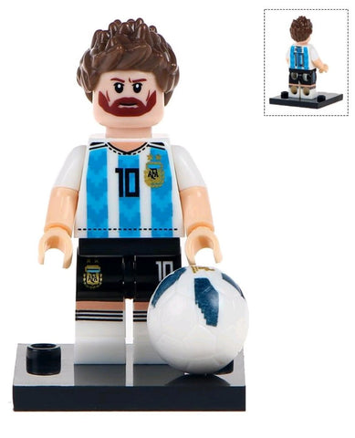 Lionel Messi Custom minifigure by Beaus Bricks.   Brand new in package.  Please visit shop, lots more! - BeausBricks