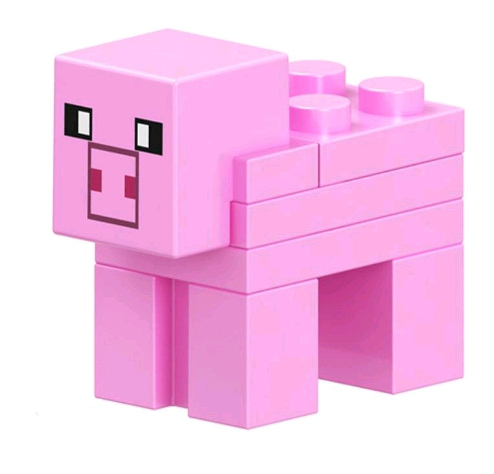 Minecraft Pig Custom minifigure by Beaus Bricks.   Brand new in package.  Please visit shop, lots more!