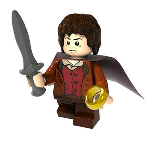 Frodo Baggins Custom minifigure.   Brand new in package.  Please visit shop, lots more! - BeausBricks
